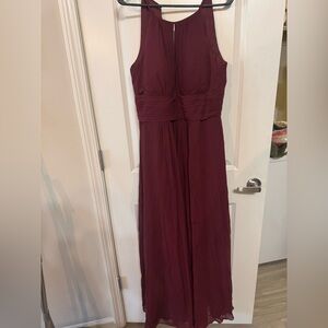 Azazie Burgundy Maxi Dress
